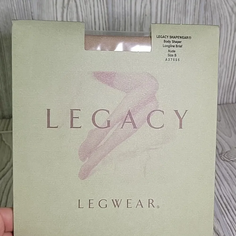 Legacy Legwear 3 Body Shaper Longline Brief Legwear Nude/Black/Ivory Size B NEW